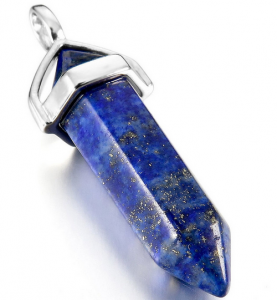 Blauwe edelsteen, lapis lazulie hanger energie punt healing