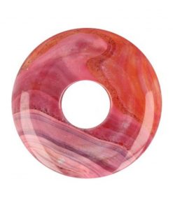 Agaat rood donut 50 mm (gekleurd)