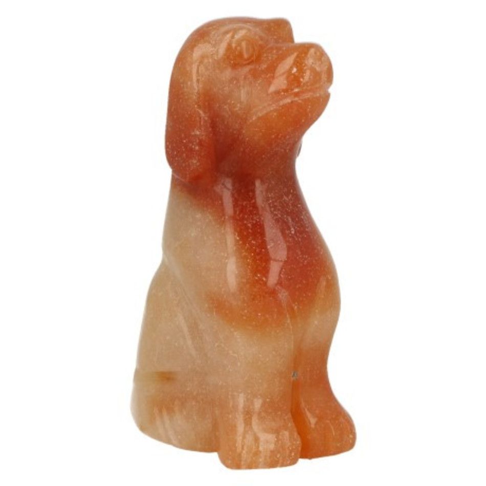 Aventurijn oranje edelsteen dier hond