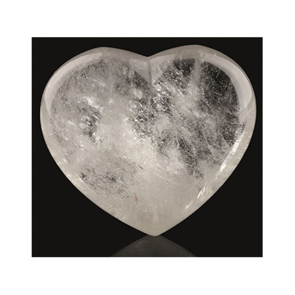 Bergkristal hart 30 mm edelsteen