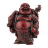 Boeddha rood, 9 cm, knapzak en kruik
