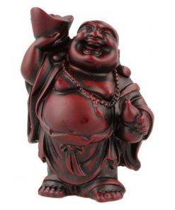 Boeddha rood, 9 cm, schaal en kruik