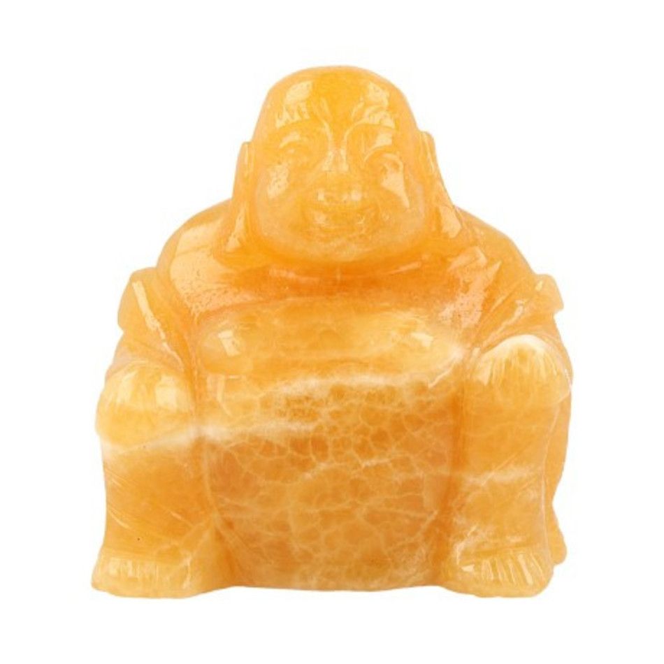 Calciet geel boeddha 75 mm