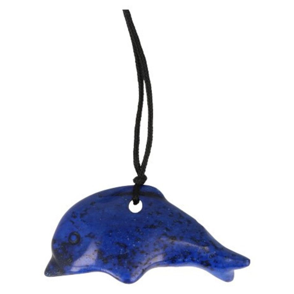 Dolfijn hanger Howliet blauw (gekleurd) doorboord