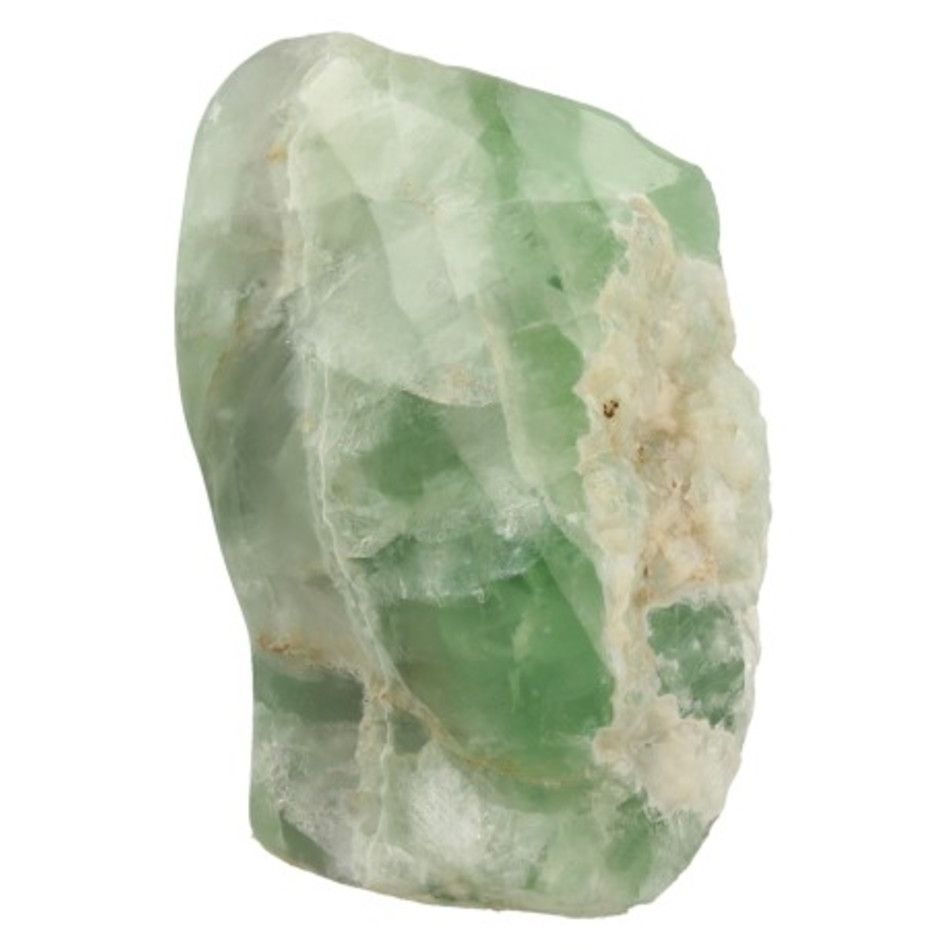 galblaas Hassy Bedachtzaam Fluoriet groen half gepolijst stuk nr.8 - Edelstenen en Mineralen