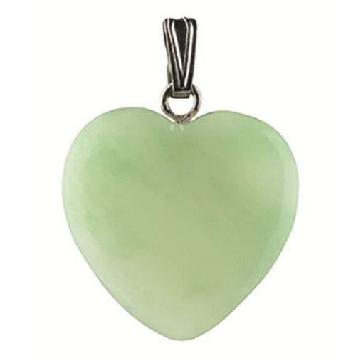 Jade hart hanger 20 mm