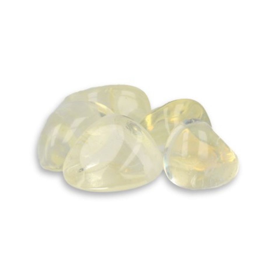 Opaliet geel trommelstenen (synth) (mt3), per gram