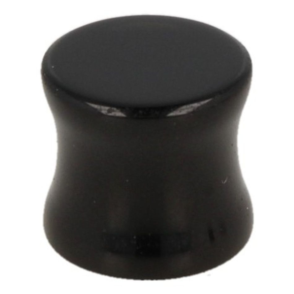 Plug oorpiercing 12 mm Obsidiaan zwart