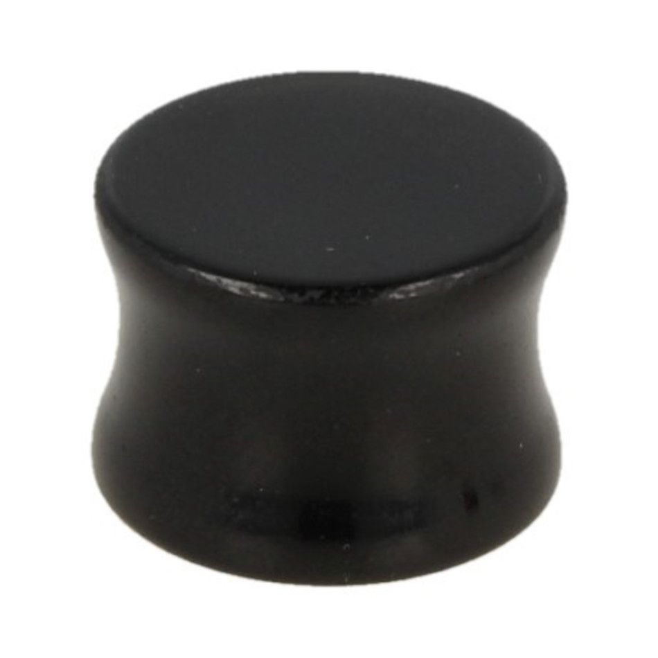 Plug oorpiercing 16 mm Obsidiaan zwart