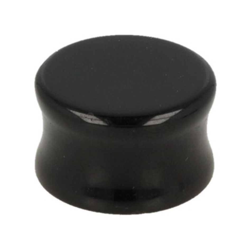 Plug oorpiercing 20 mm Obsidiaan zwart