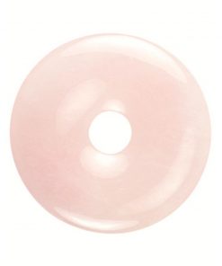 Roze kwarts donut 40 mm