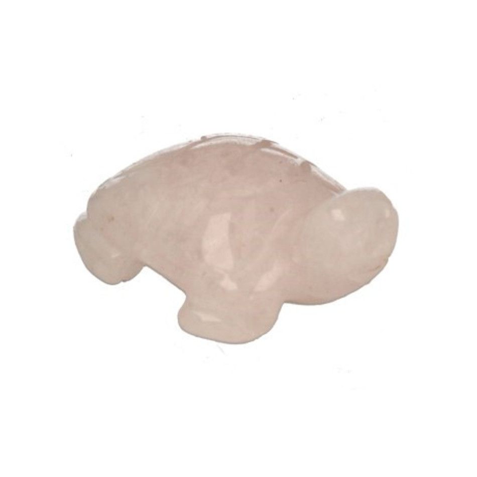 Roze kwarts edelsteen dier schildpad