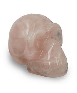 Roze kwarts edelsteen schedel klein