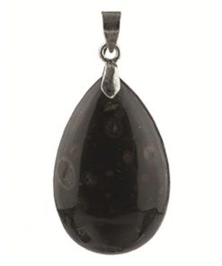 The drop of Agaat zwart - hanger