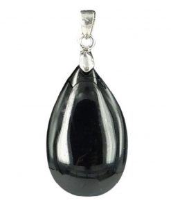 The drop of Obsidiaan zwart - hanger
