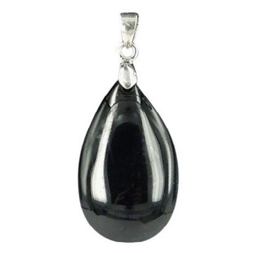 The drop of Obsidiaan zwart - hanger