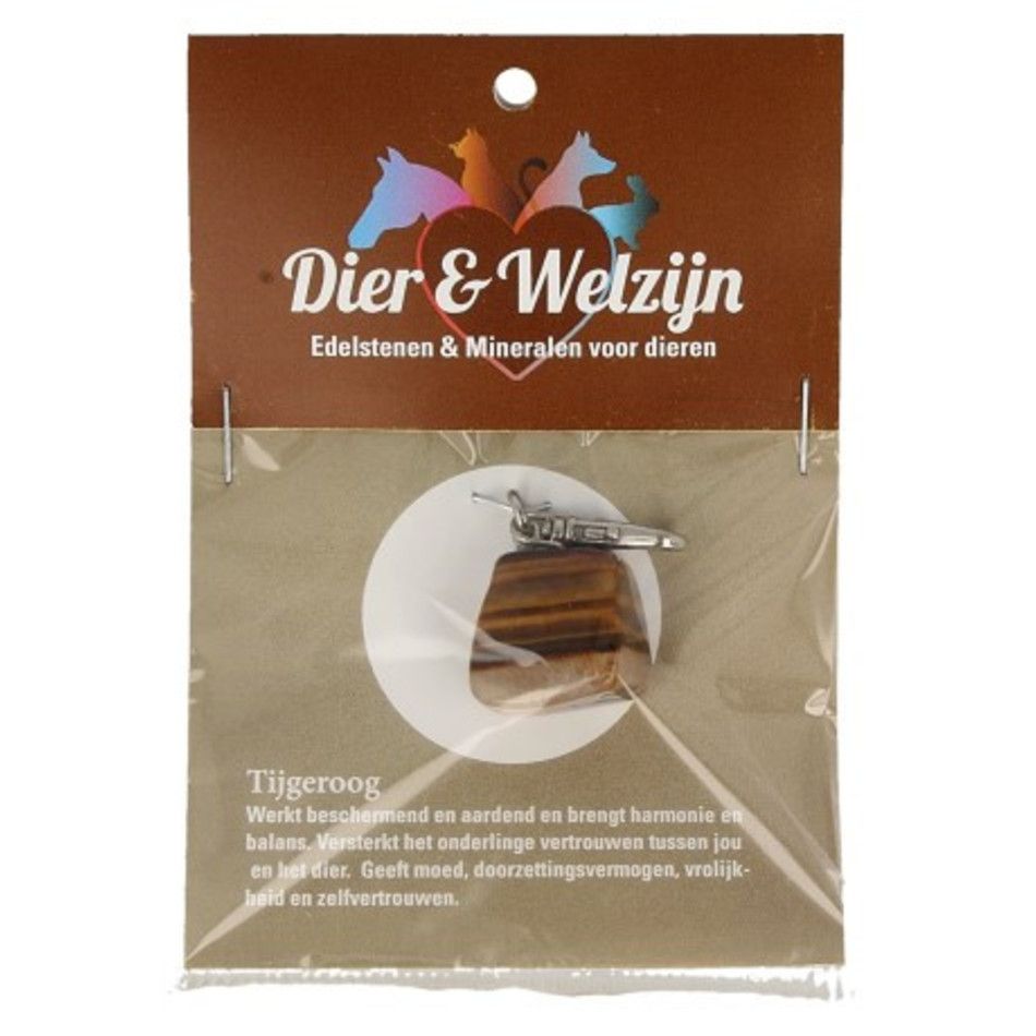 Tijgeroog halsband hanger Dier & Welzijn