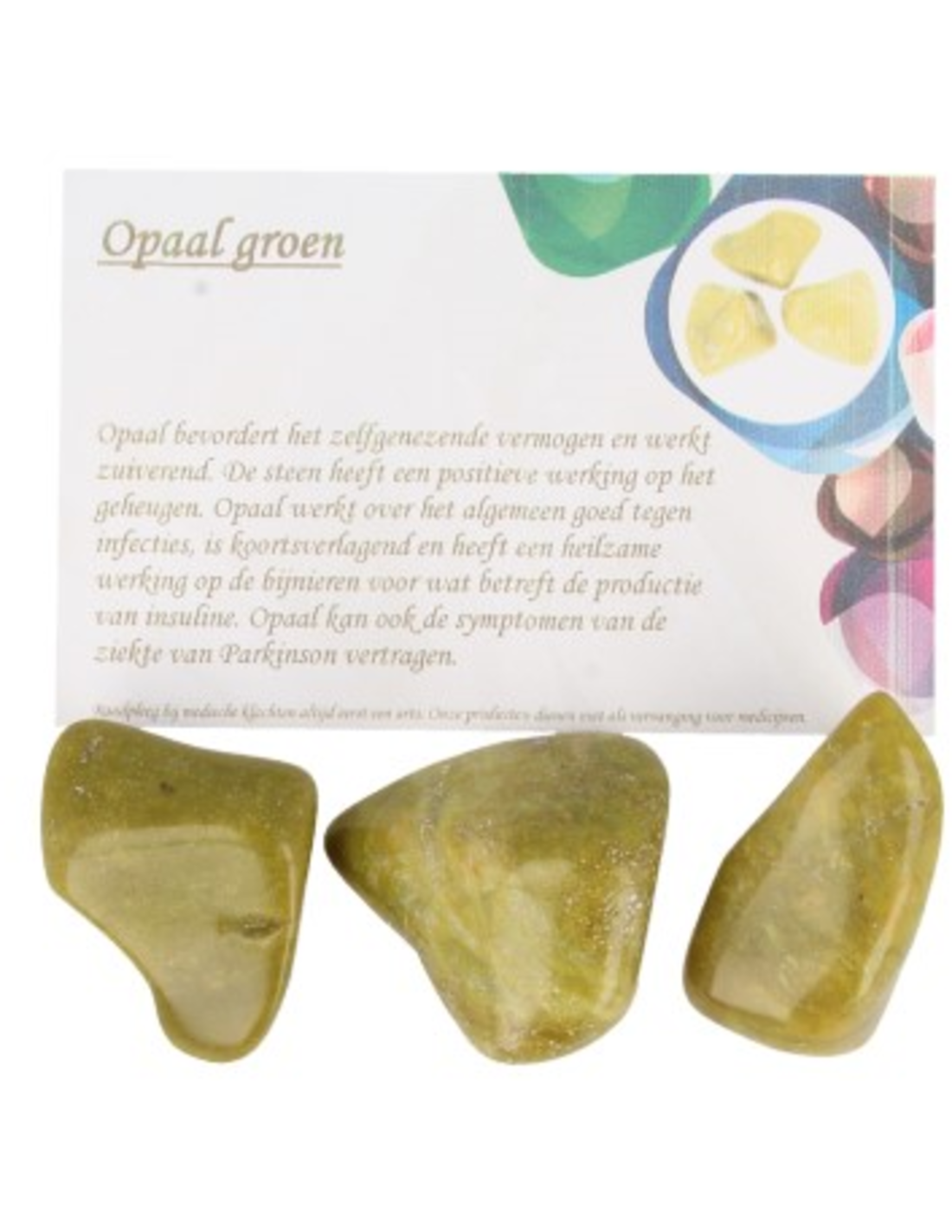 Opaal groen 100 gr. trommelstenen (mt3)