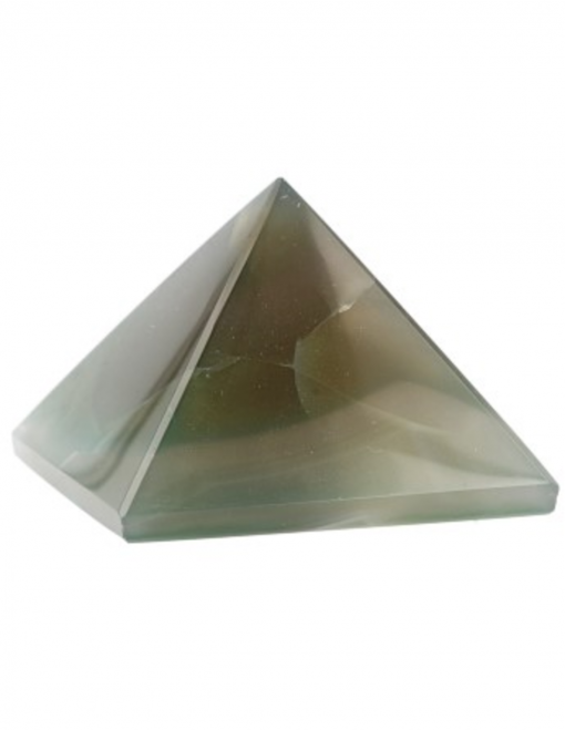 Agaat groen piramide 40 mm (gekleurd)