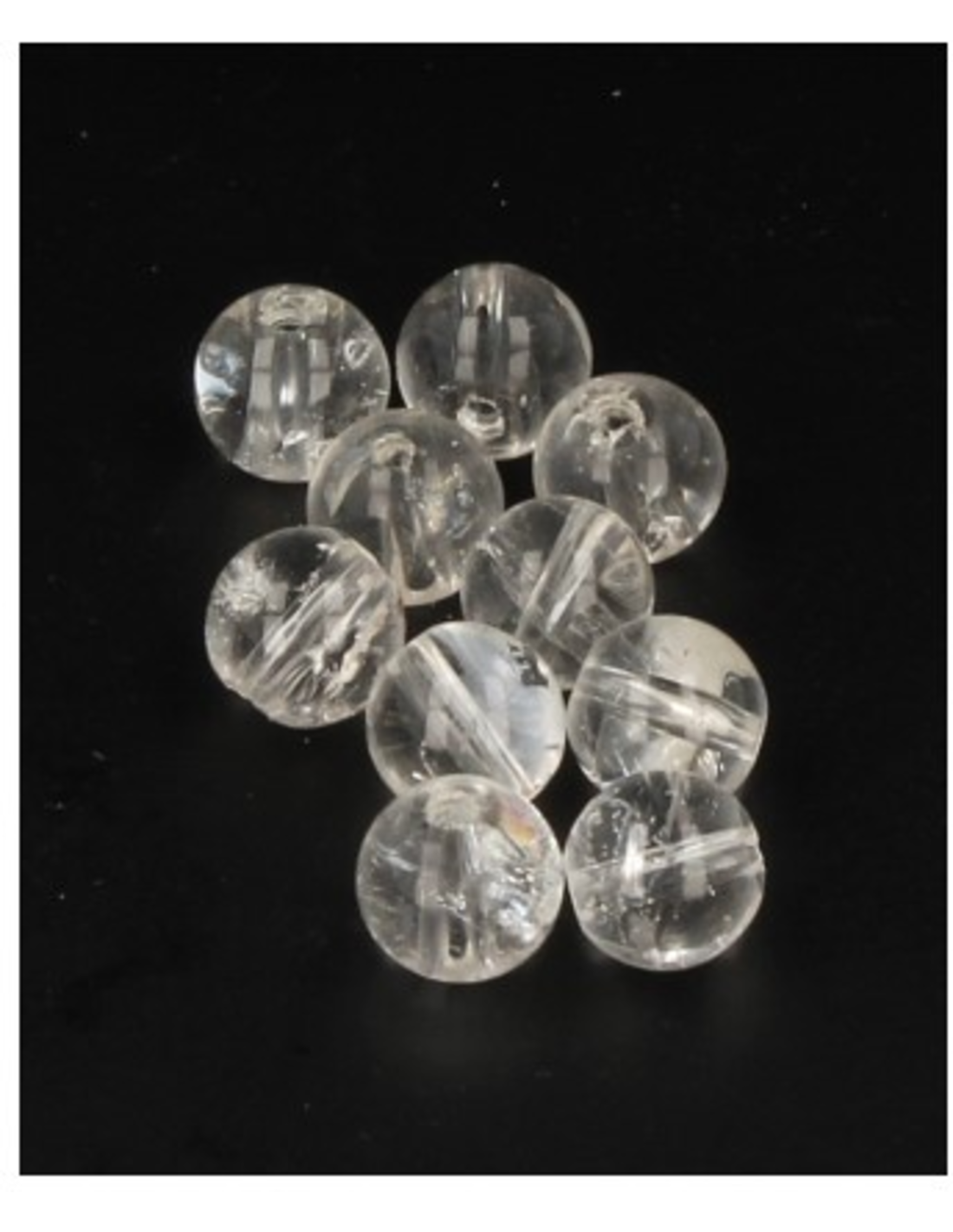 Bergkristal kralen 6 mm - 10 st.