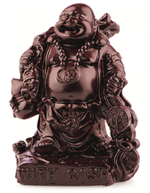 Boeddha rood 15 cm, with cash