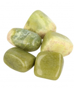 Jade olijf 100 gr. trommelstenen (mt3)