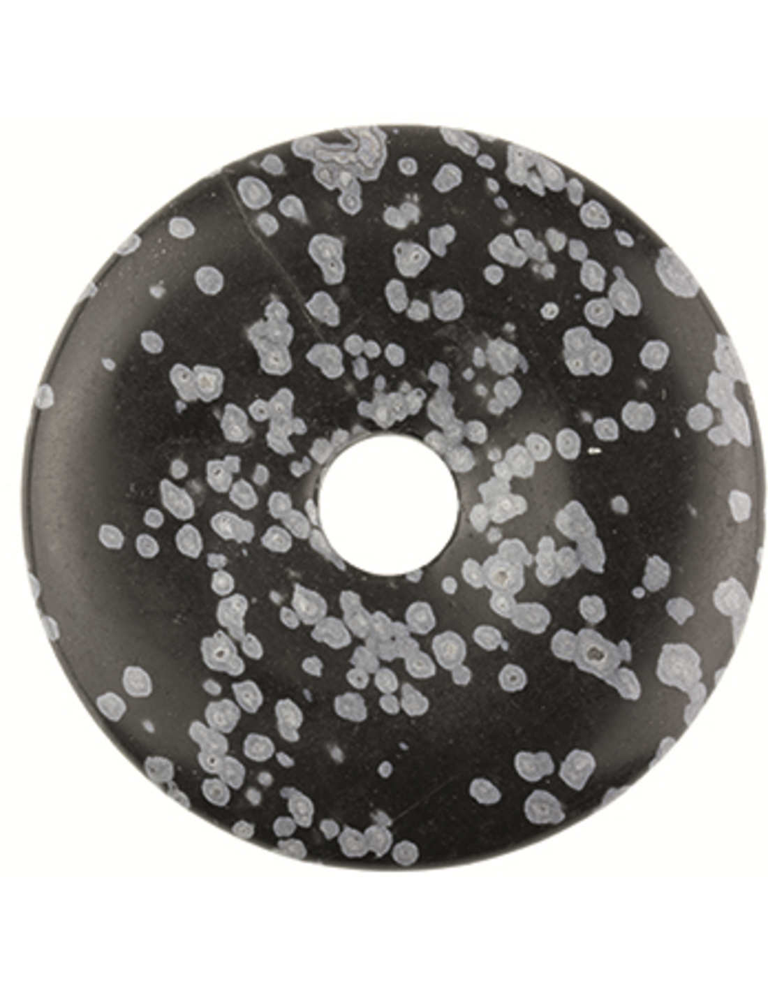 Obsidiaan sneeuwvlok donut 40 mm