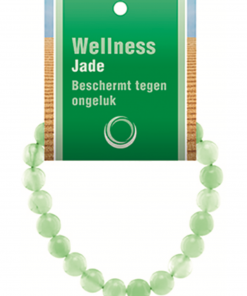 Jade Serpentijn powerbead armband + kaart