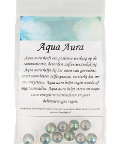 Kralen Aqua Aura licht 8 mm - 10 st.