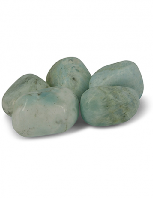 Aragoniet blauw 50 gr. trommelstenen (mt2-3)