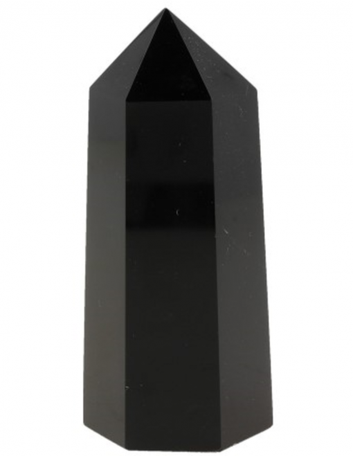 Obsidiaan zwart edelsteen punt 7-8 cm