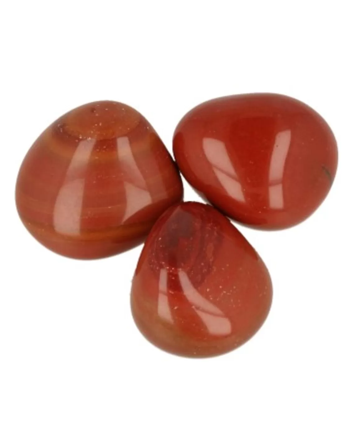 Jaspis rood A 3 st. ca. 30 mm trommelstenen