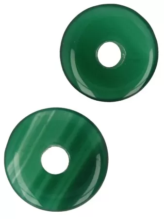 Agaat groen donut 13-15 mm (gekleurd)