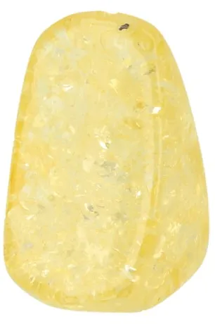Barnsteen-look hoekig geel - losse kraal