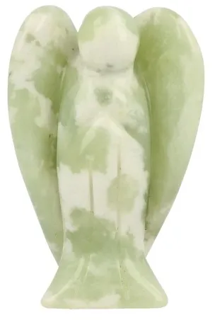 Jade serpentijn staande engel 50 mm