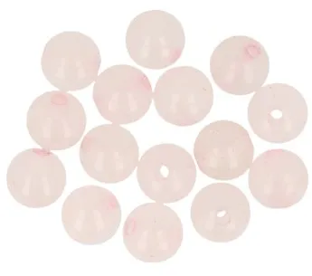 Roze kwarts kralen 6 mm - 15 st.