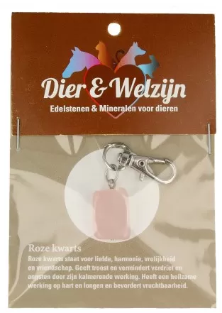 Rozenkwarts halsband hanger Dier & Welzijn